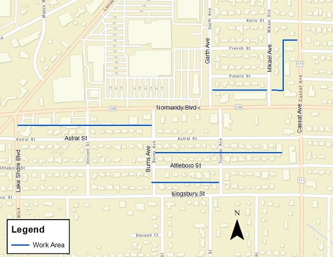 Attleboro Street Water Improvement Project Map